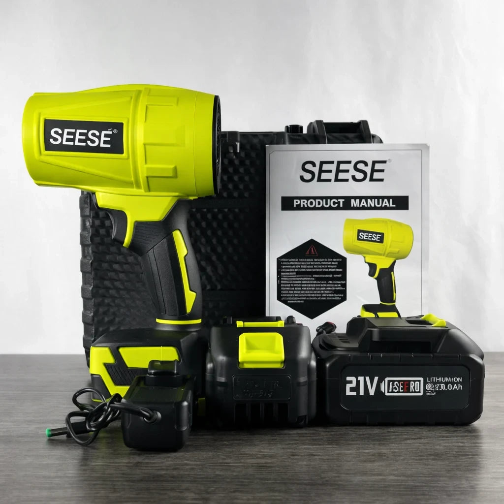 Soprador SEESE PRO com acessórios e manual