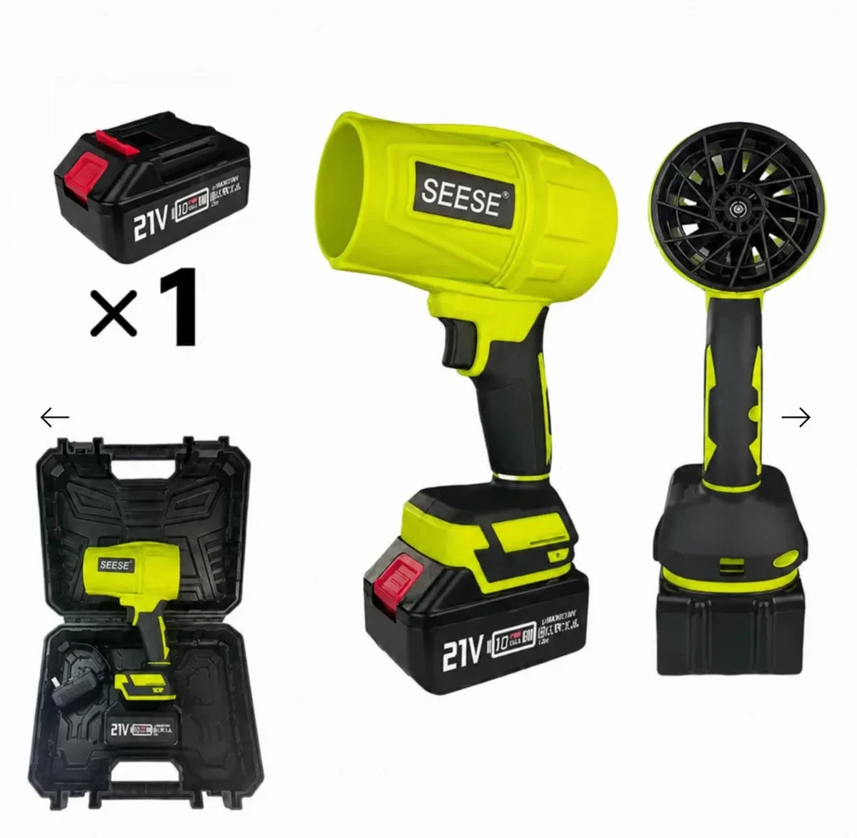 Soprador SEESE PRO com bateria 21V e maleta